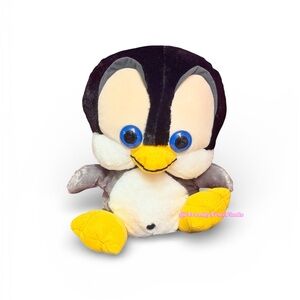 Plush Penguin Stuffed Animal - Black, White, Yellow